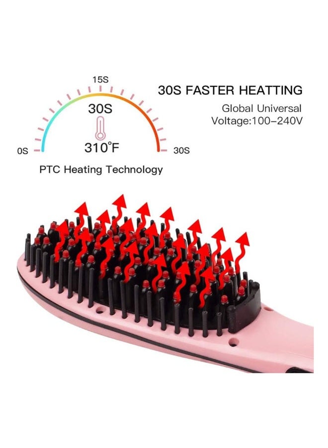 فرشاة تمليس الشعر السريعة والدقيقة احصل على شعر ناعم في دقائق معدودة، شاشة LED واضحة، تتذكر درجة الحرارة المفضلة. تصميم منحني لراحة فروة الرأس - Image 4